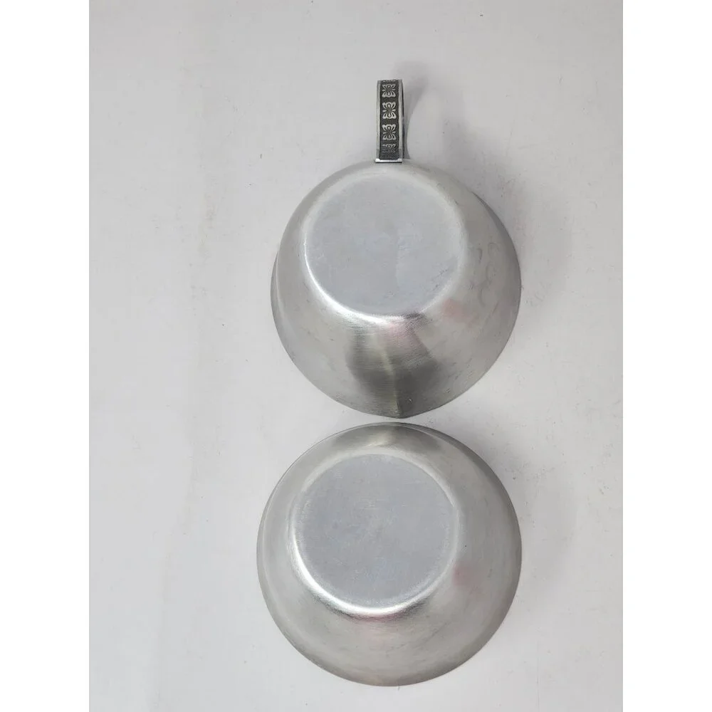 Vintage‎ Metal Sugar & Creamer Set With Butterflies On Handle